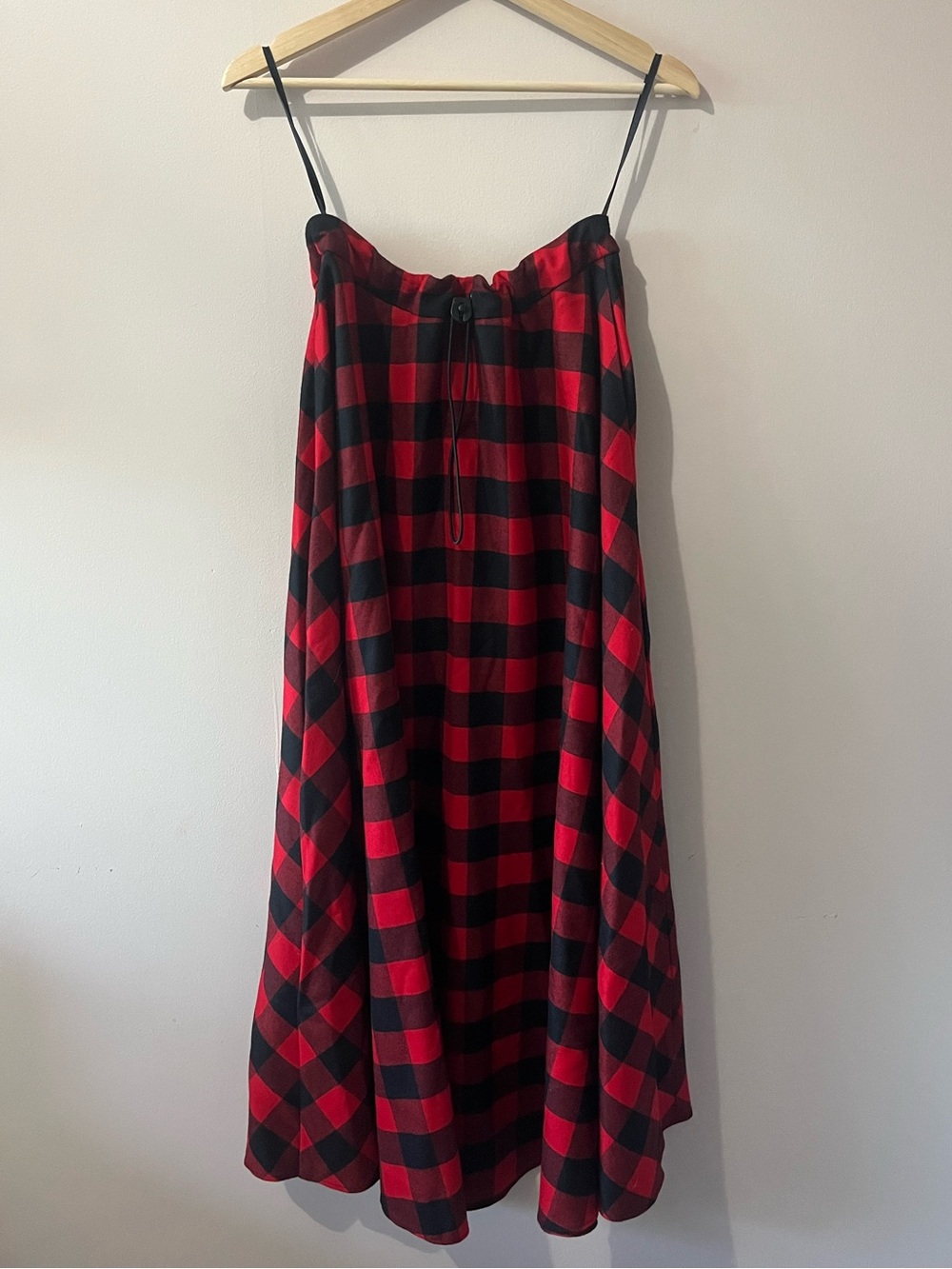 Ralph Lauren Red & Black Plaid 100% Wool Maxi Skirt | Size Medium - Picture 9 of 9